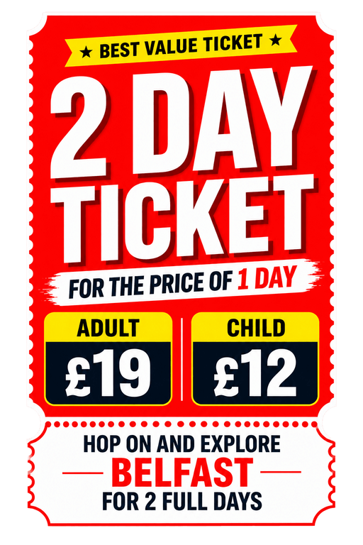 2 Day Belfast Hop-On Hop-Off Ticket Offer